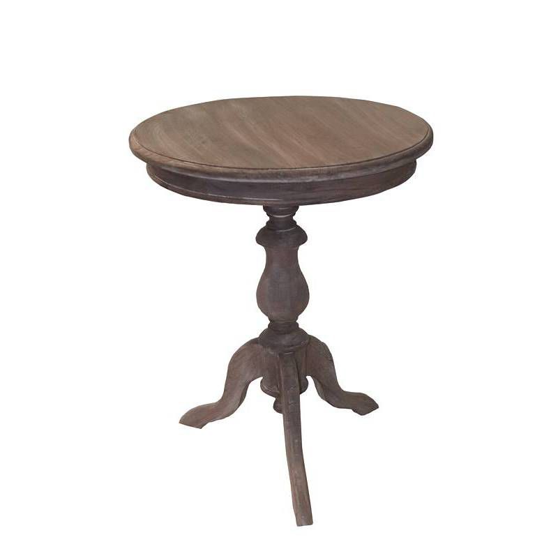 Allura Pedestal Round End Table - East At Main, 1 of 10