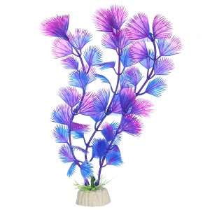 Unique Bargains Plastic Artificial Water Plants Aquarium Decorations Purple 7.68" Heigh 1 Pc - 1 of 4