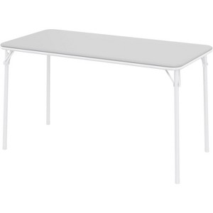 4 Feet Folding Table, Protable Foldable Card Table, Metal Legs Support, Heavy Duty, No Assembly Required, Perfet for Indoor and Outdoor - 1 of 4