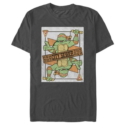 TEENAGE MUTANT NINJA TURTLES Official Men's Michaelangelo Shell T-Shirt Sz  Large