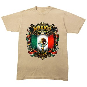 Team Gear Vintage Mexico, Concacaf Gold Cup, Soccer Game, Sports, 2025, Country Flag on Sand Adult T-Shirt - 1 of 4