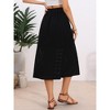 INSPIRE CHIC Women's Summer Eyelet High Waist Flowy Boho Beach A-Line Midi Skirt - 3 of 4