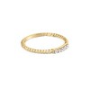 10K Yellow Gold 1/10 Cttw Diamond 5 Stone Braided Shank Band Ring - 2 of 4