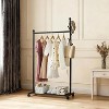 Metal Clothing Rack with Wheels, Rolling Clothes Racks for Hanging Clothes, Moveable Standing Garment Rack Clothes Hanger Racks for Small Space - 2 of 4
