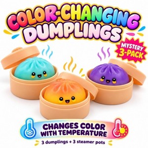 Link 3-Pack Mystery Mini Color-Changing Dumpling Squishy Fidget Toys ...