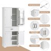 Bathroom Cabinet, Tall Storage Cabinet With Doors & Adjustable Shelf, Freestanding Storage Cabinet For Kitchen, Living Room, Laundry Room - 4 of 4