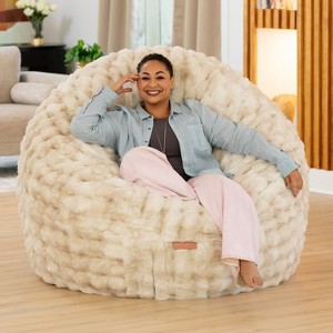 Raven-Symoné Home Big Snuggler Luxe Faux Fur 6 Foot Cocoon 2-in-1