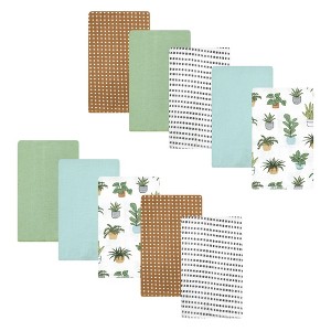 Luvable Friends Hudson Baby Flannel Burp Cloths 10pk Set - 1 of 2