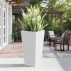 Spassway Indoor Outdoor Geometric Metal Planter Pot Planter Box Patio Garden Bed Black - 4 of 4