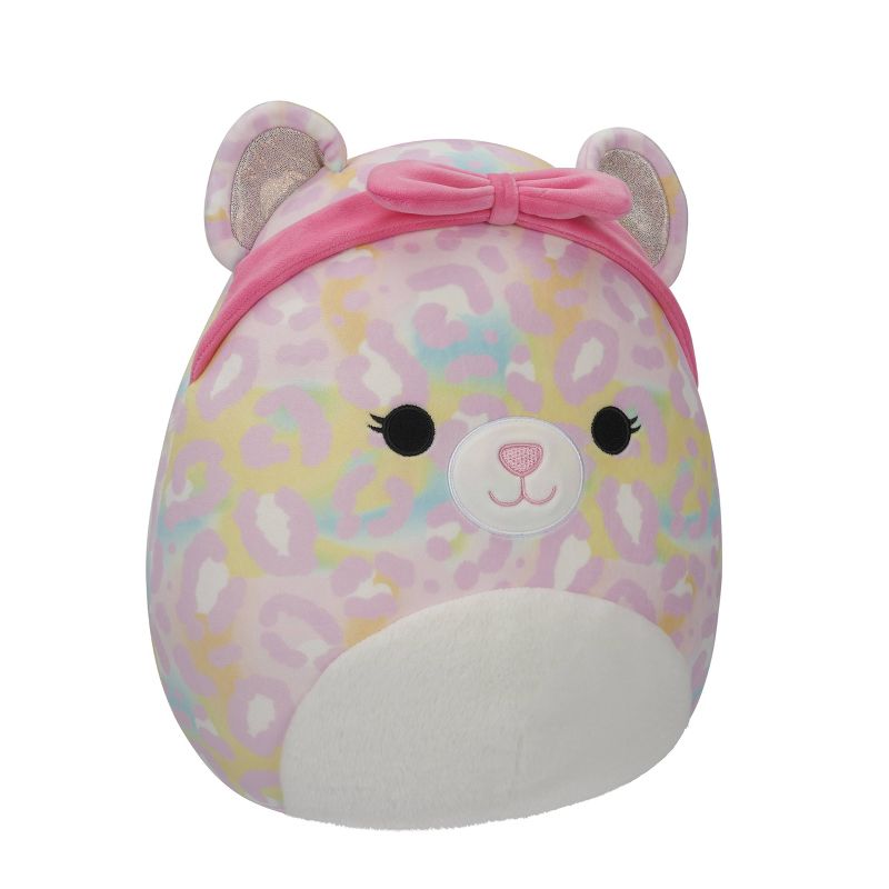 Squishmallows 12&#34; Michaela Pink Rainbow Leopard with Pink Headband, 4 of 12