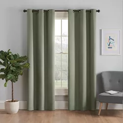 1pc 42"x63" Blackout Thermaback Microfiber Window Curtain Panel Green - Eclipse
