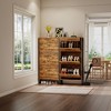 VYNXARIA Shoe Storage Cabinet with 3 Flip Drawers&1 Drawer, Slim Freestanding Storage Racks for Entryway, Hallway£¬Rustic Brown - 4 of 4