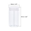 Unique Bargains Round Clear Plastic Storage Jars With White Screw Top ...