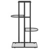 vidaXL Black Metal Plant Stand - Four-Tiered Flower Stand - Sturdy and Durable - Versatile Size - Modern Design - 3 of 4