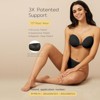 Niidor Women's Invisible Strapless Bra Backless Sticky Bra Upgrade Magnetic Clasp Adhesive Bra New Craft Lace Silicone Bras with Thong Underwear - 4 of 4