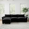 117.7" Luxury Velvet Upholstery L-Shaped Sectional Sofa with Ottoman - 2 of 4