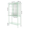 Tall Sideboard Buffet Cabinet with 2 Doors, 1 Shelf, Cold-Rolled Steel Kitchen Pantry Storage Cabinet Adjustable Inner Shelf for Living Room, Kitchen - 2 of 4
