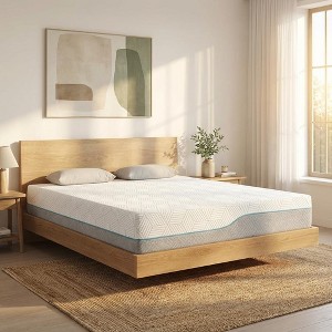 Dyonery Cooling Memory Foam Mattress, Dual-Sided Firmness with Ice Silk Cover, Green Tea Gel Bed for Sleep Support - 1 of 4