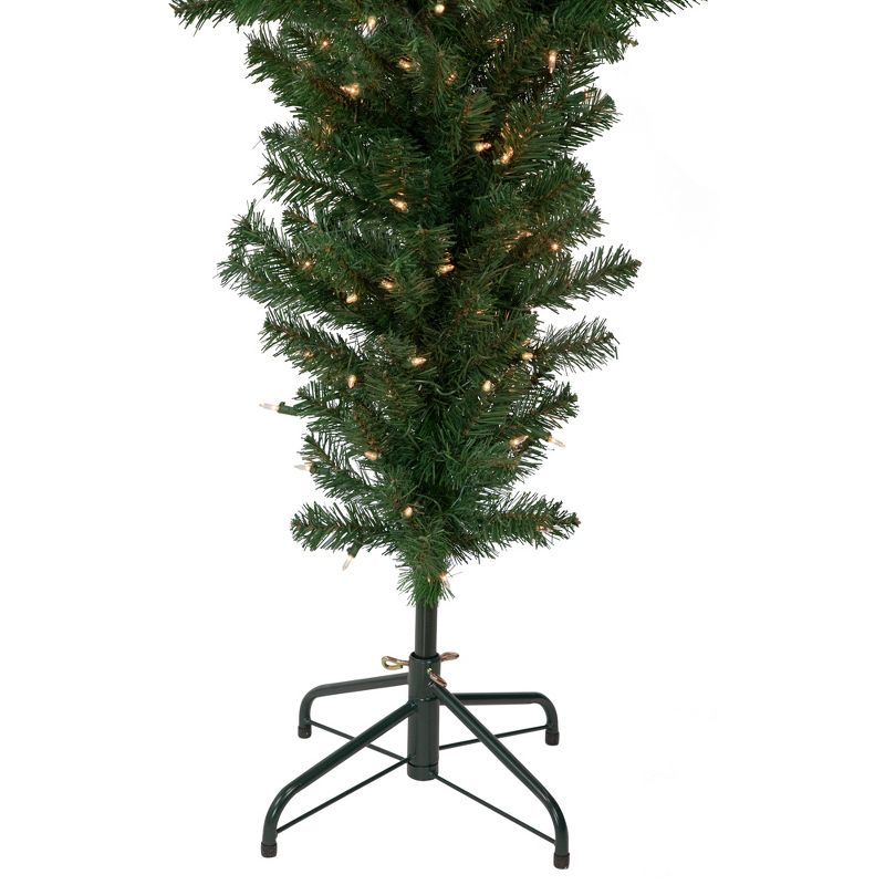 Northlight 5.5' Pre-Lit Medium Upside Down Spruce Artificial Christmas Tree, Clear Lights, 6 of 9
