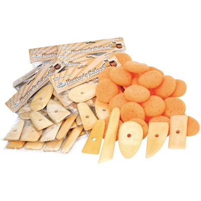 Royal Brush Wood Rib and Sponge Value pk, Assorted Size, pk of 84