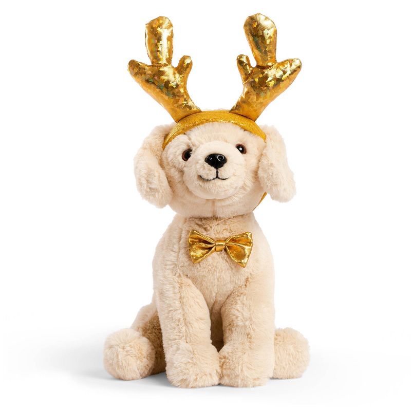 FAO Schwarz Cheers 4 Antlers Yellow Labrador 12&#34; Stuffed Animal with Removable Wear-and-Share Ears (Target Exclusive), 6 of 10
