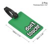 Unique Bargains PVC Adjustable Strap Backpack Travel ID Luggage Tag 2 Pcs - 2 of 4