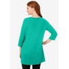 Woman Within Plus Size Perfect Three-Quarter-Sleeve Scoopneck Tunic - 3 of 4