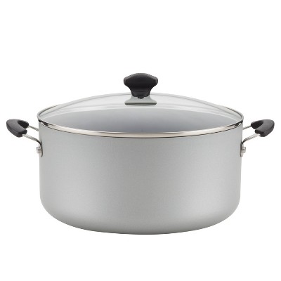 Farberware Cookware Aluminum Nonstick Stockpot with Lid, 10.5-Quart,  Champagne