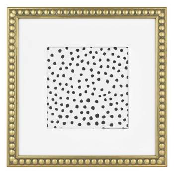 8" x 8" Matted to 5" x 5" Beaded Frame Art Antique Brass - Opalhouse™