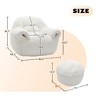 Lyngins Plush Faux Fur Bean Bag Chair, Ergonomic Lazy Chair, Stylish Accent Chair, Bean Bag Sofa Chair with Back Support,  Stuffed Floor Sofa - 4 of 4