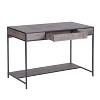HomeRoots 43" Brown and Black Wood and Metal H-Shape Computer Desk - 4 of 4