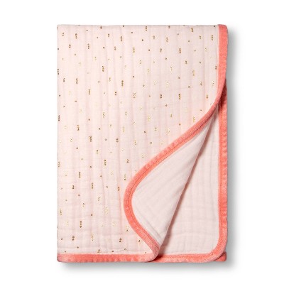 pink muslin blanket