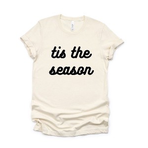 Simply Sage Market Women's Tis The Season Bold Cursive Short Sleeve Graphic Tee - 1 of 4