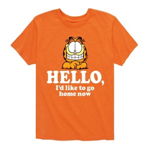 Boys' - Garfield - Hello Go Home Now Short Sleeve Graphic T-Shirt - 1 of 4