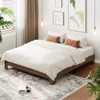 Platform Wood Bed Frame with Wooden Slat and Metal Slat Support, Underbed Space for Storage - 3 of 4