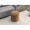 NicBex Round Ottoman Footrest Stool,Velvet/Boucle Ottoman for Living Room,Bedroom,Entryway - 2 of 4