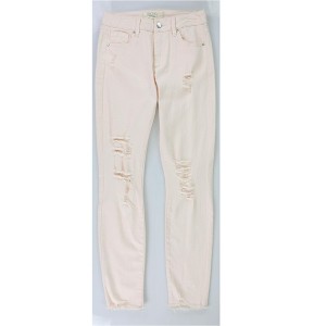 Rachel Roy Womens Ripped Raw Hem Skinny Fit Jeans - 1 of 2