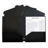 C-Line® Two-Pocket Heavyweight Poly Portfolio Folder with Three-Hole Punch, Black, Pack of 12 - 2 of 2