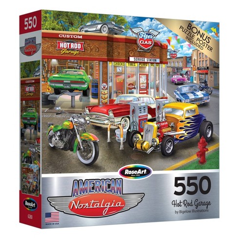 Cra-z-art American Nostalgia Hot Rod Garage 550pc Puzzle : Target