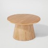Round Wood Pedestal Coffee Table - Natural - Hearth & Hand™ with Magnolia - image 3 of 4