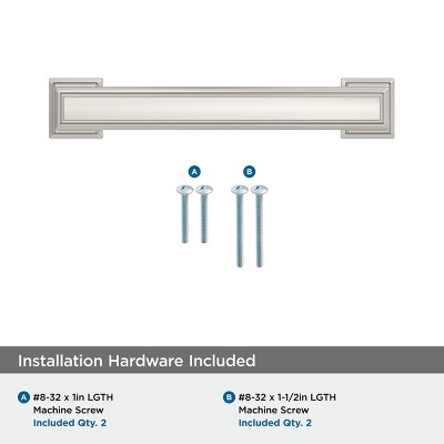 Polished Nickel 3-3/4 inch Traditional Cabinet Bar Pull