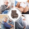 SEVOBAL 27.4" Oversize Lift Recliner Chair Sofa Massage Heat Large Wide Chair Ports Cup Holders Side Pockets Elderly Big Tall, Brown, 29"*39.8"*41" - 4 of 4