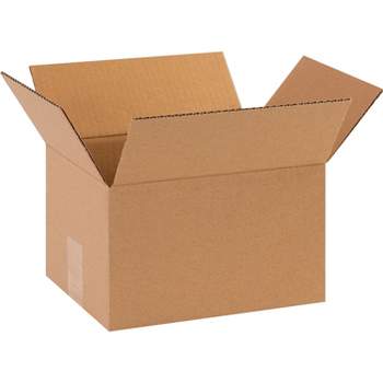 The Packaging Wholesalers Flat Corrugated Boxes 10" x 8" x 3" Kraft 25/Bundle BS100803