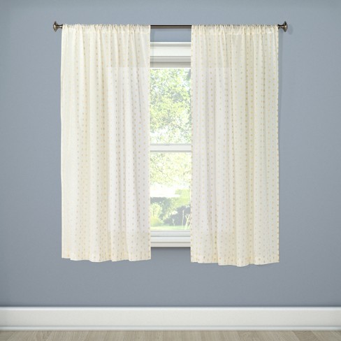 Metallic Dot Window Sheer Cream 42 X84 Xhilaration Target