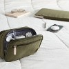 U Brands 8"x5.25" Dual Zip Corduroy Tech Organizer Olive - 2 of 4