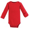Hudson Baby Girls Thermal Preemie Layette Set 4pc Long Sleeve Outfit, Girl Buffalo Plaid, Preemie - 4 of 4