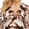 Women's Plus Size Animal Print Sharkbite Tunic - J.Valdi - 2 of 3