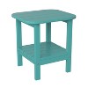 Emma and Oliver Blue 3-Piece Indoor/Outdoor Set with 2 Modern-Style Rocking Chairs with Matching End Table for All-Weather Use - 4 of 4