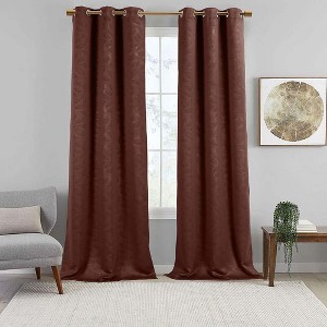Egyptian Linens Virginia Blackout Weave Grommet Curtain Panels (Set of 2) - 1 of 4