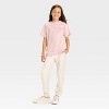 Girls' Short Sleeve Oversized Seoul Graphic T-Shirt - Cat & Jack™ Dusty Pink - 4 of 4